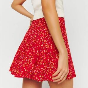Reformation floral pattern skirt